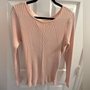 INC. Blush Pink Ribbed Sweater